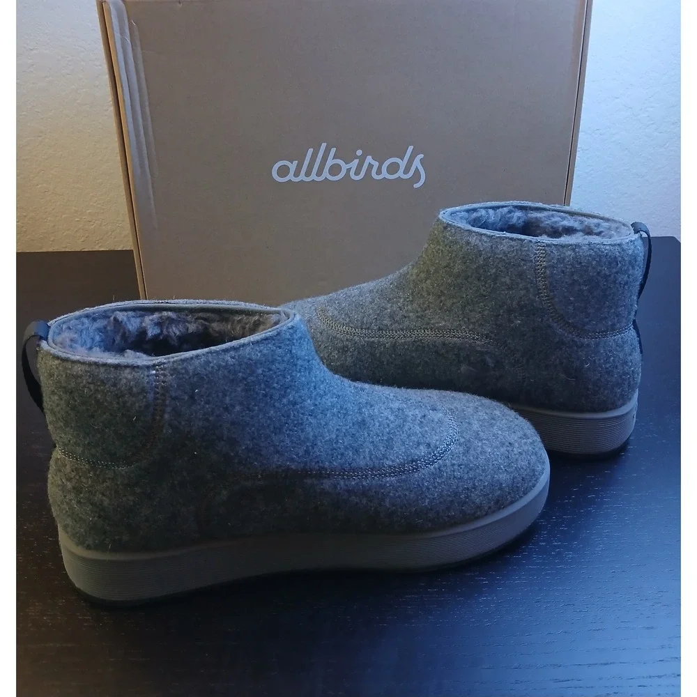 Allbirds Kiwi Boot Mens 10 Medium Grey Pebble Grey Wool Ankle Boots A12156M100